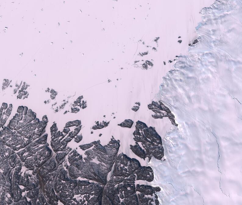 Aerial view of Humboldt Glacier - South