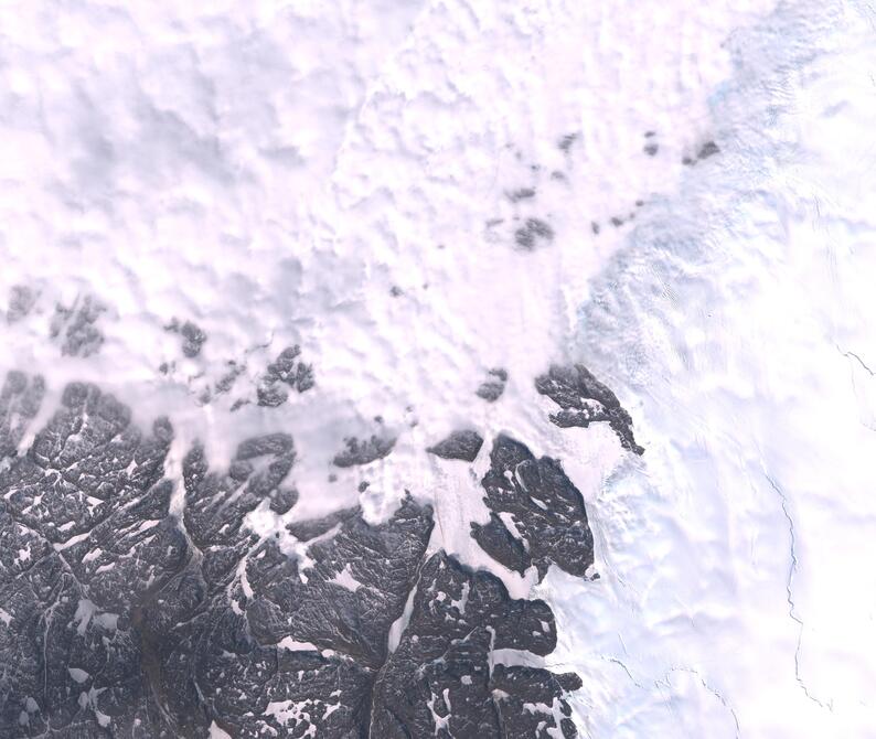 Aerial view of Humboldt Glacier - South