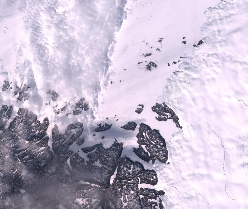 Aerial view of Humboldt Glacier - South