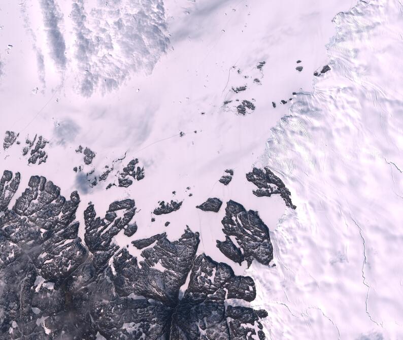 Aerial view of Humboldt Glacier - South