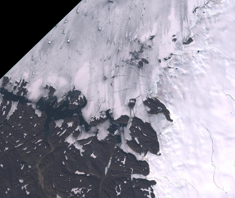 Aerial view of Humboldt Glacier - South