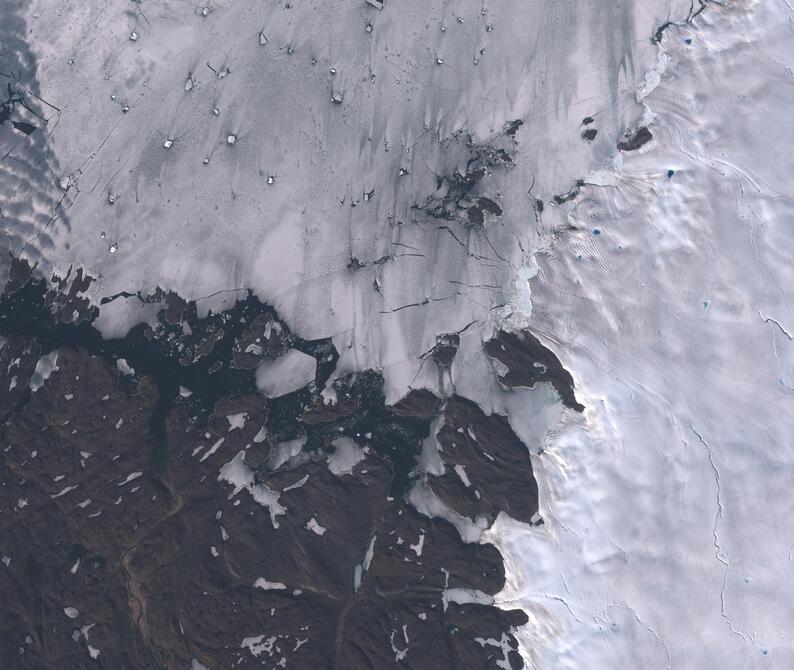 Aerial view of Humboldt Glacier - South