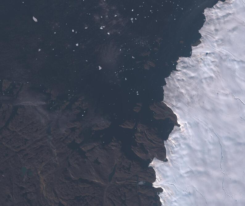 Aerial view of Humboldt Glacier - South