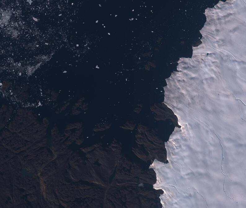 Aerial view of Humboldt Glacier - South