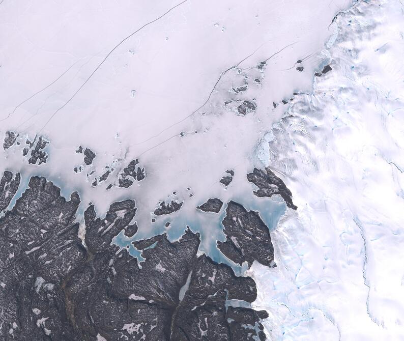 Aerial view of Humboldt Glacier - South