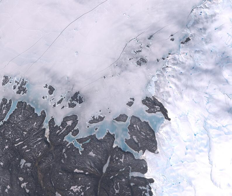 Aerial view of Humboldt Glacier - South