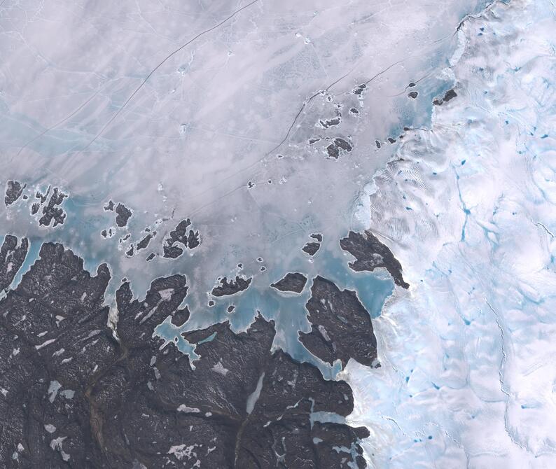 Aerial view of Humboldt Glacier - South