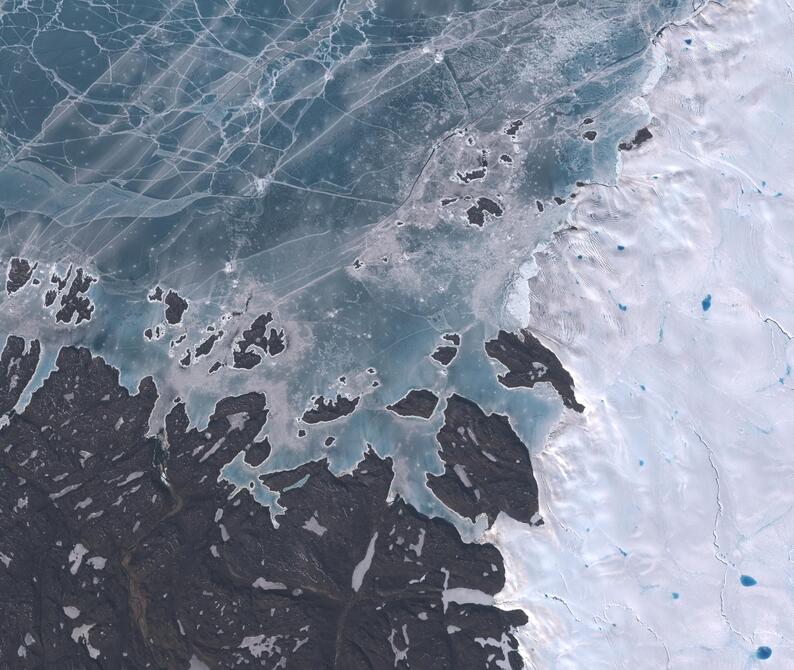 Aerial view of Humboldt Glacier - South