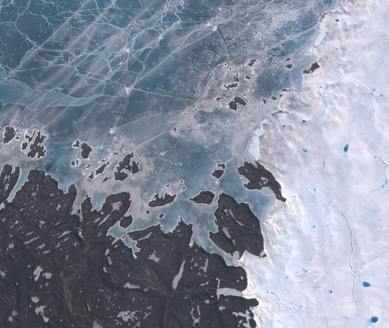 Aerial view of Humboldt Glacier - South