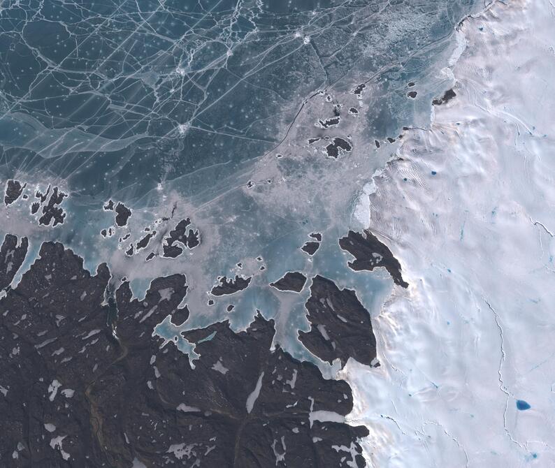 Aerial view of Humboldt Glacier - South