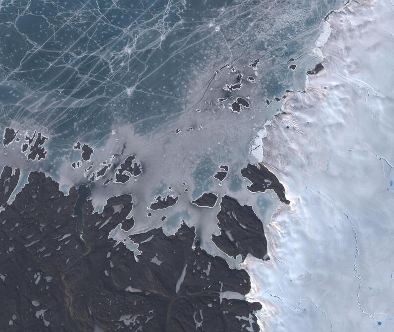 Aerial view of Humboldt Glacier - South