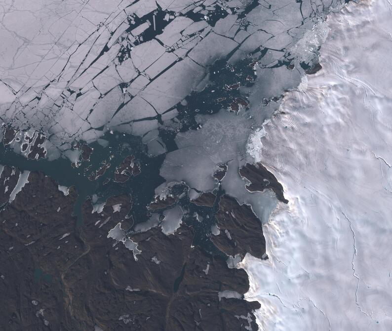 Aerial view of Humboldt Glacier - South