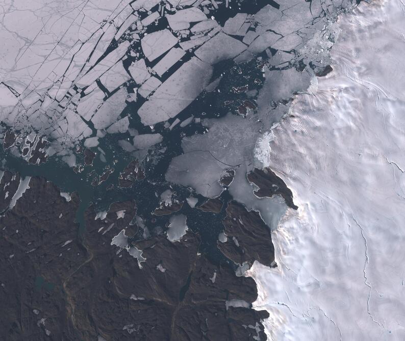 Aerial view of Humboldt Glacier - South