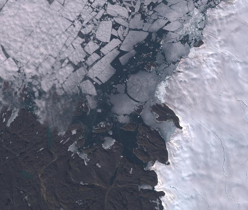 Aerial view of Humboldt Glacier - South