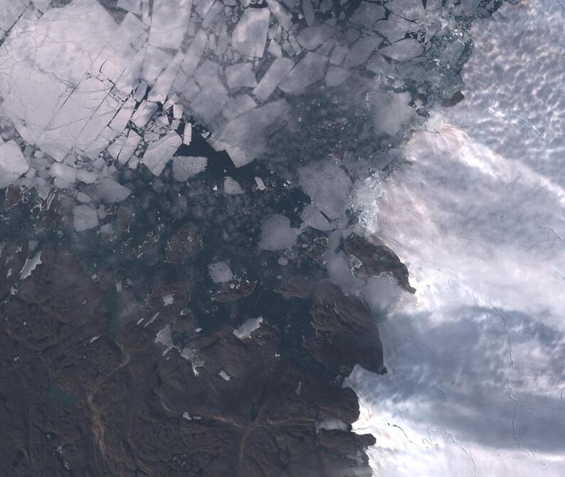 Aerial view of Humboldt Glacier - South