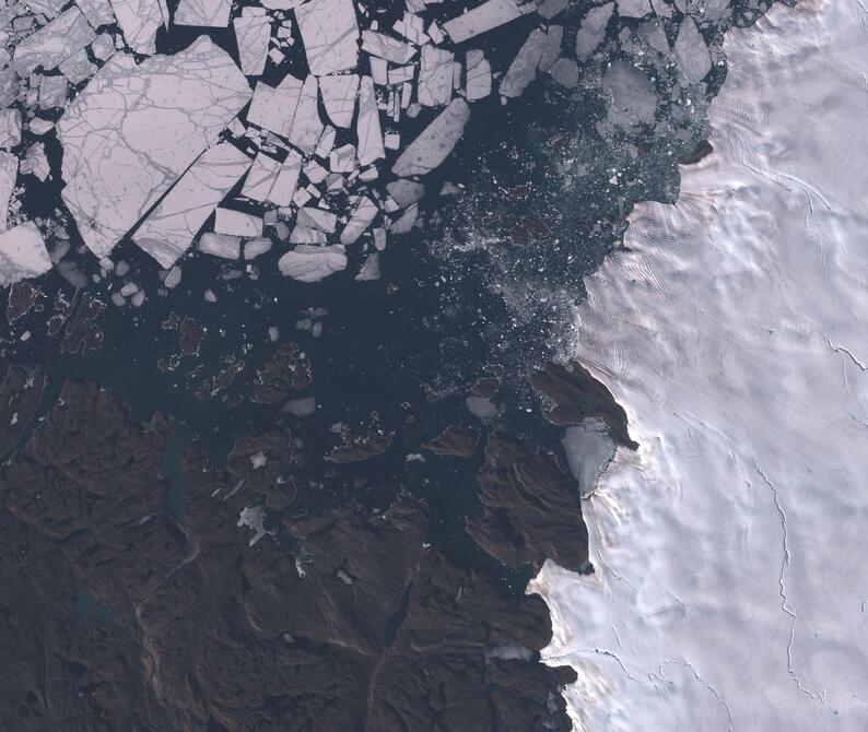 Aerial view of Humboldt Glacier - South