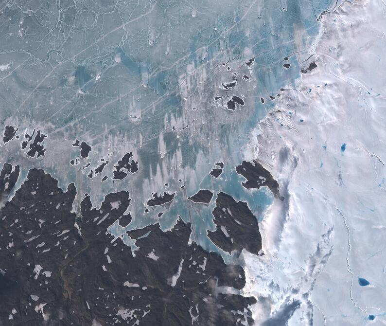 Aerial view of Humboldt Glacier - South