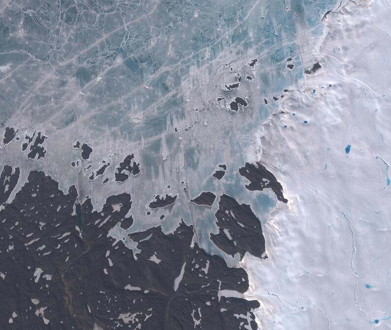 Aerial view of Humboldt Glacier - South