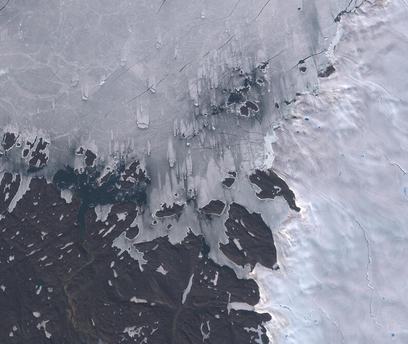 Aerial view of Humboldt Glacier - South