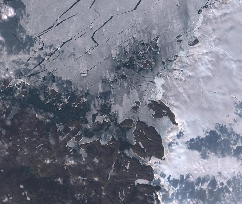 Aerial view of Humboldt Glacier - South