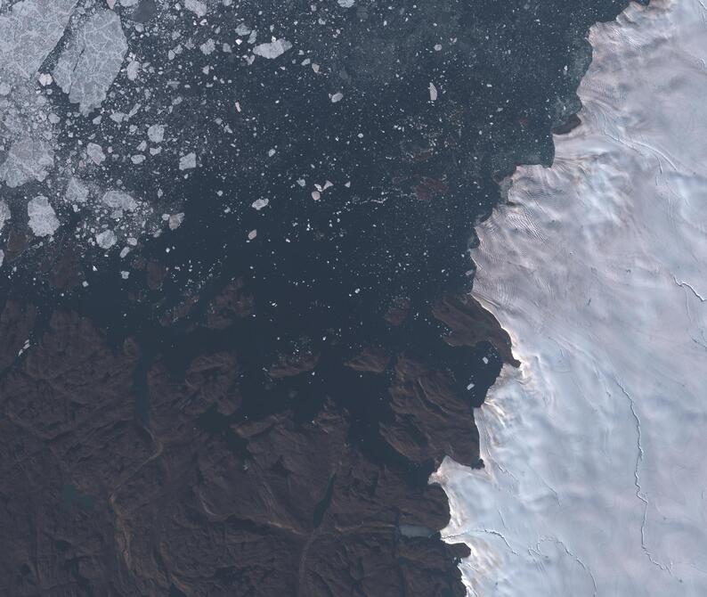 Aerial view of Humboldt Glacier - South