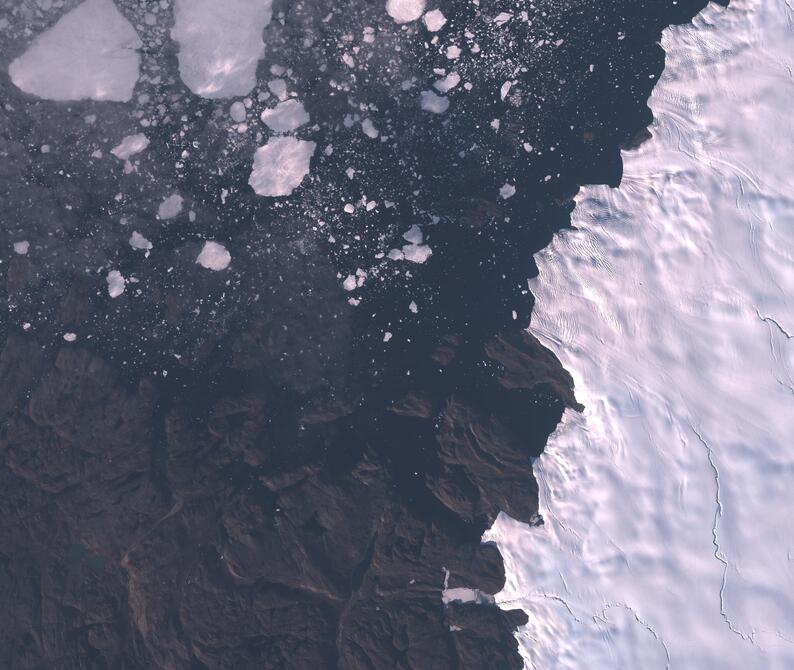 Aerial view of Humboldt Glacier - South