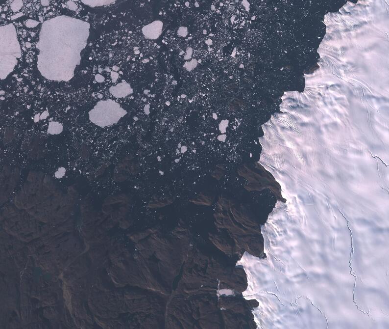 Aerial view of Humboldt Glacier - South