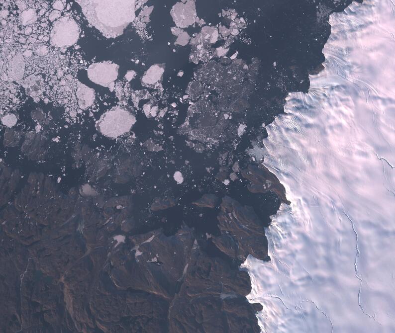 Aerial view of Humboldt Glacier - South