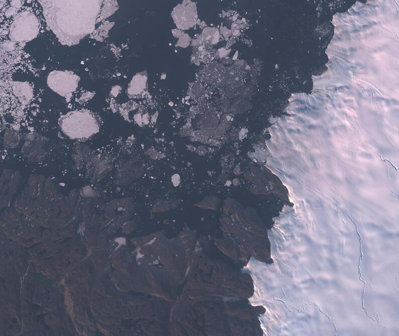 Aerial view of Humboldt Glacier - South