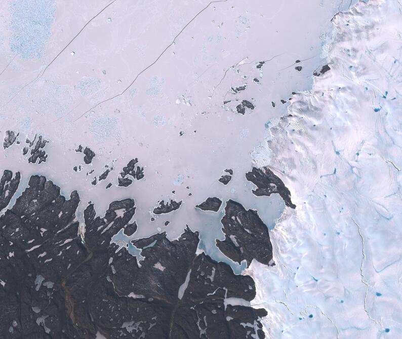 Aerial view of Humboldt Glacier - South