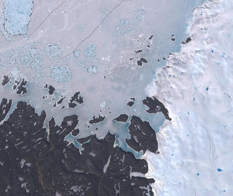 Aerial view of Humboldt Glacier - South