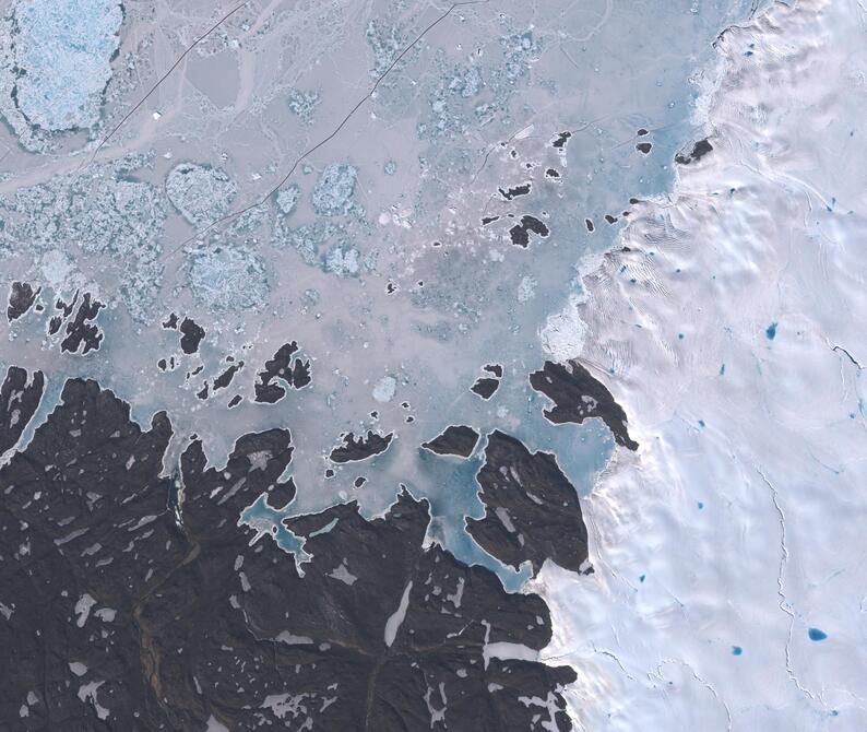 Aerial view of Humboldt Glacier - South