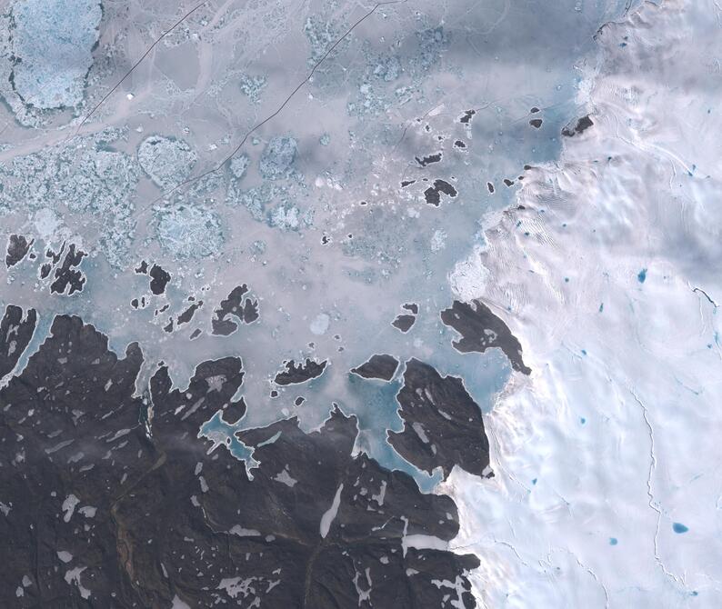 Aerial view of Humboldt Glacier - South