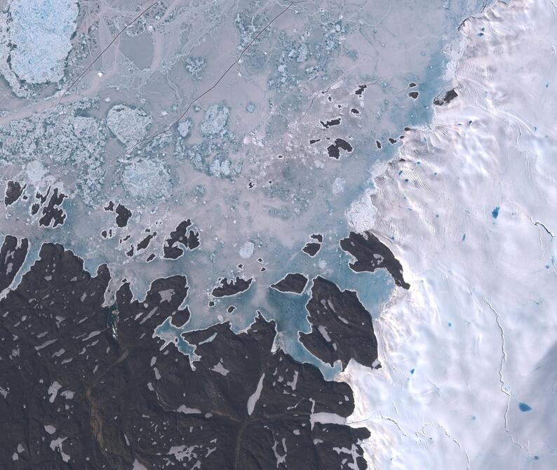 Aerial view of Humboldt Glacier - South