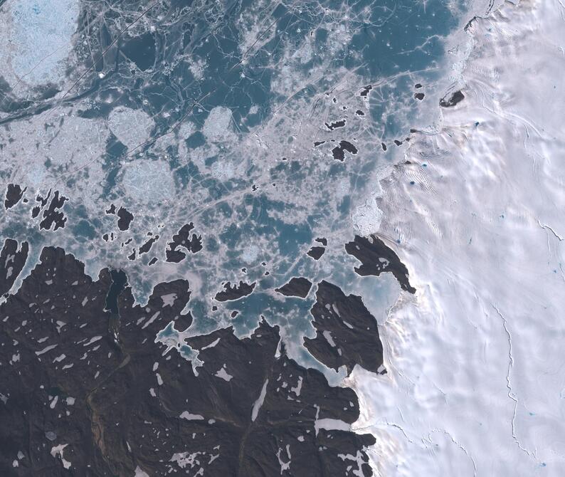 Aerial view of Humboldt Glacier - South