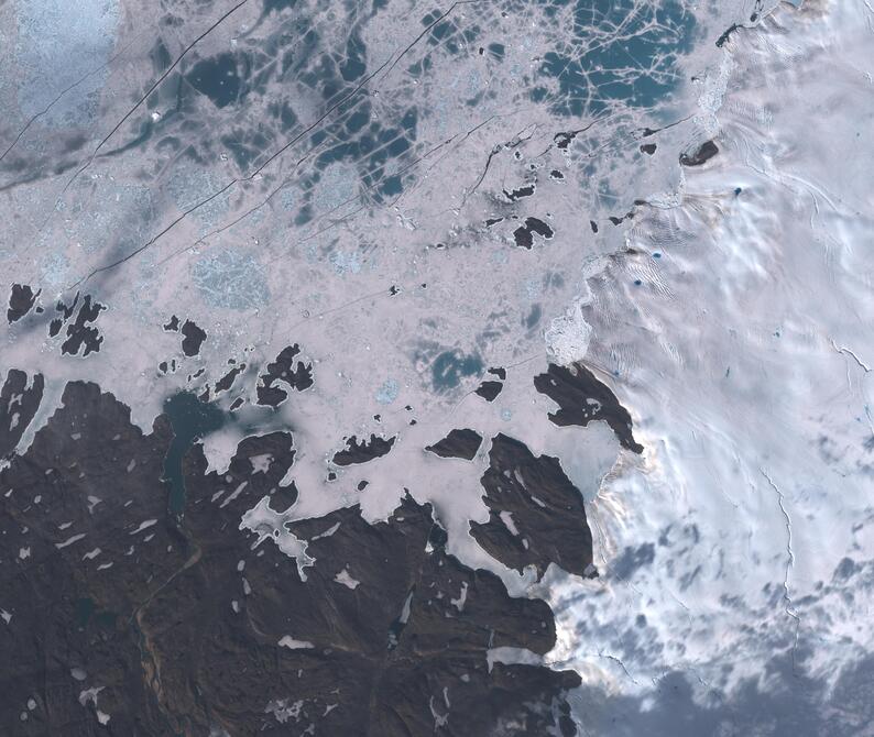 Aerial view of Humboldt Glacier - South