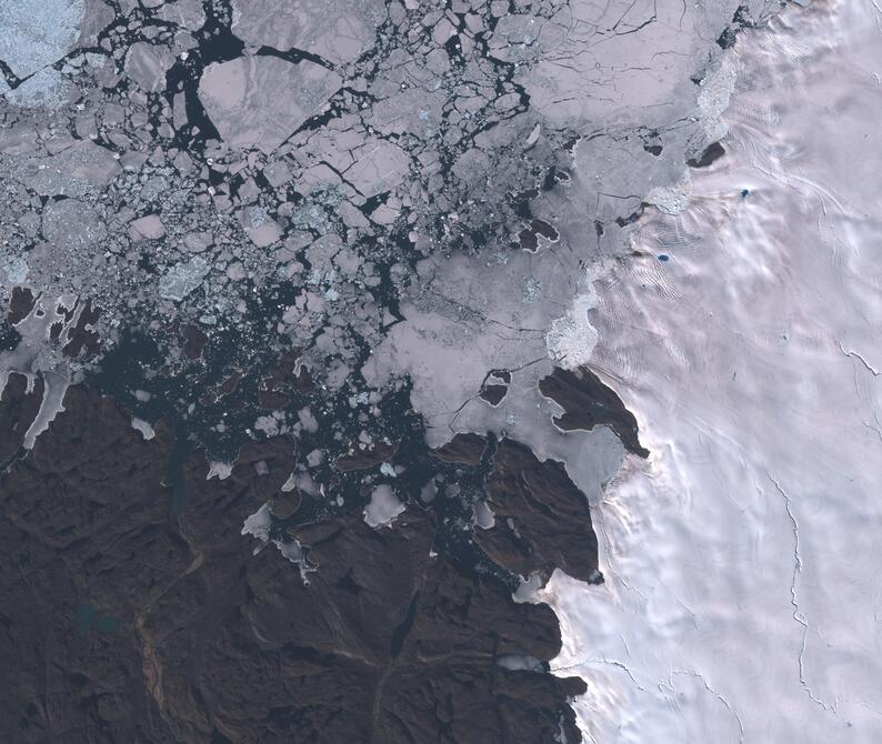 Aerial view of Humboldt Glacier - South