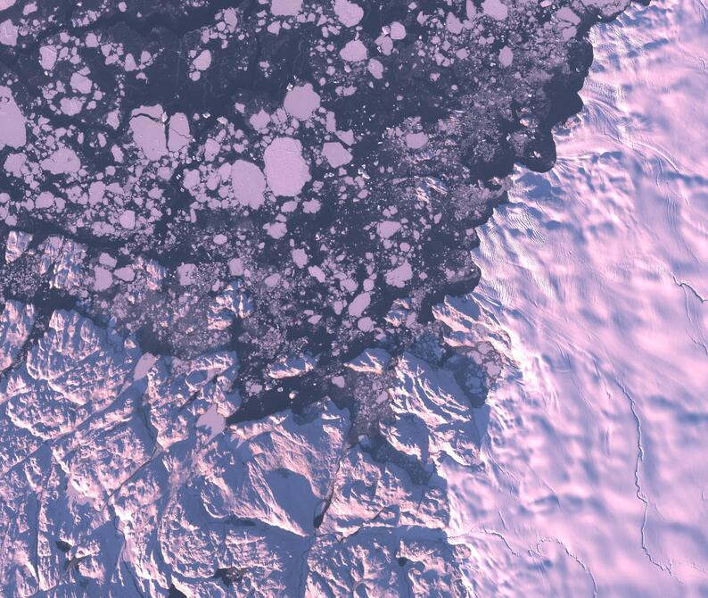 Aerial view of Humboldt Glacier - South