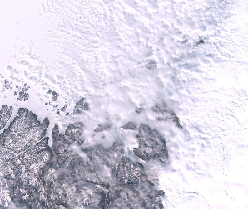 Aerial view of Humboldt Glacier - South