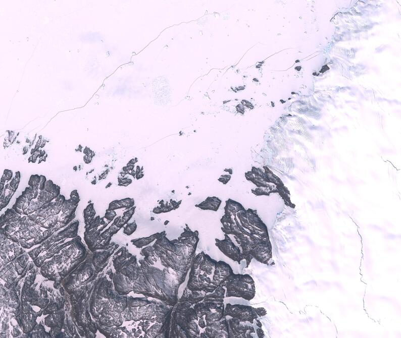 Aerial view of Humboldt Glacier - South