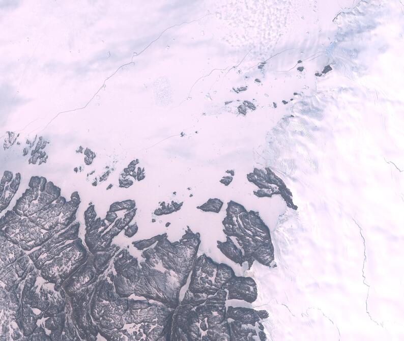 Aerial view of Humboldt Glacier - South