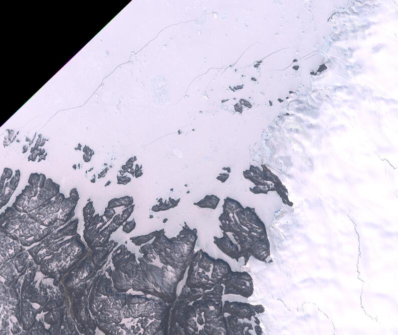Aerial view of Humboldt Glacier - South