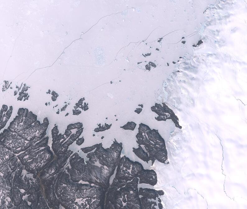 Aerial view of Humboldt Glacier - South
