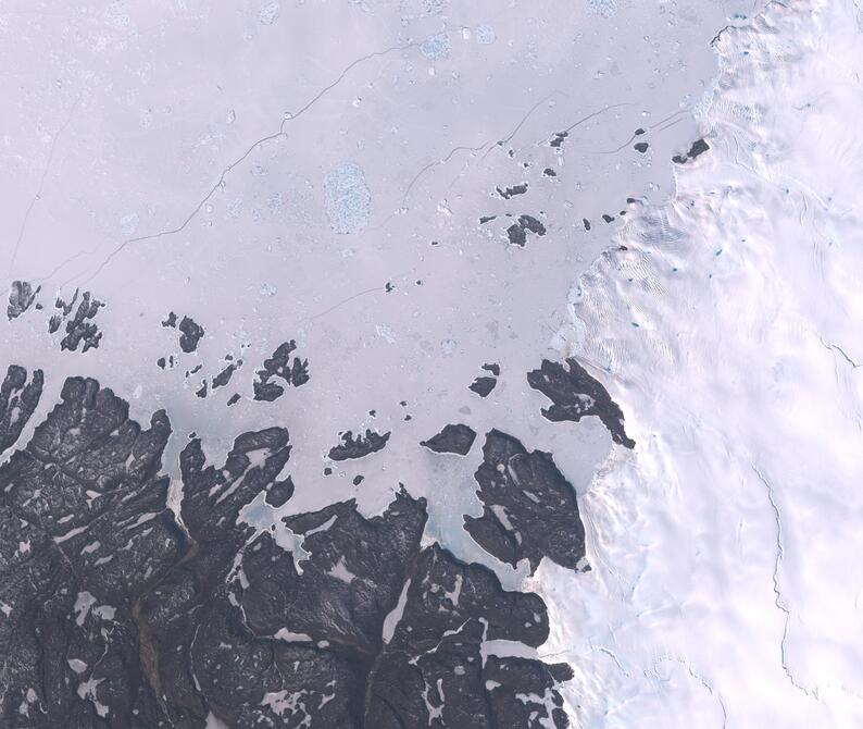 Aerial view of Humboldt Glacier - South