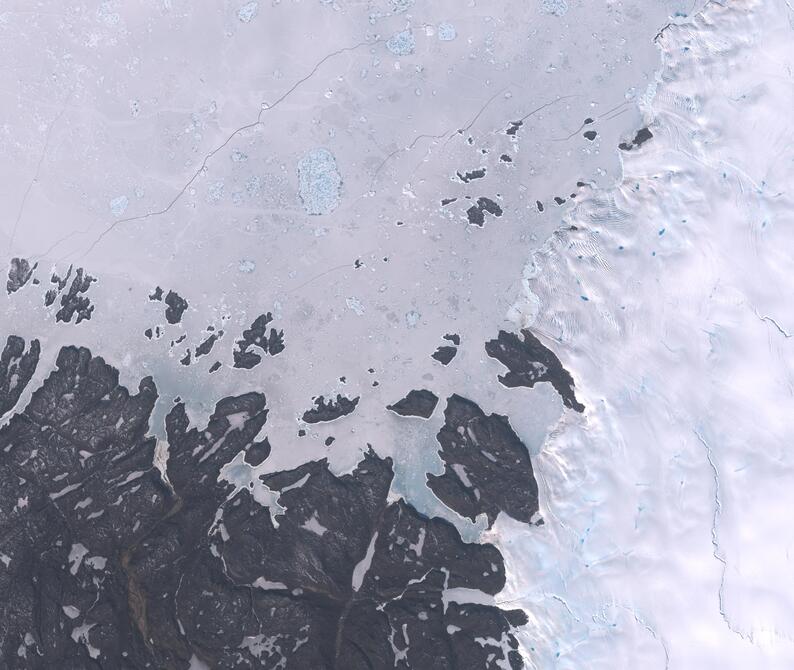 Aerial view of Humboldt Glacier - South