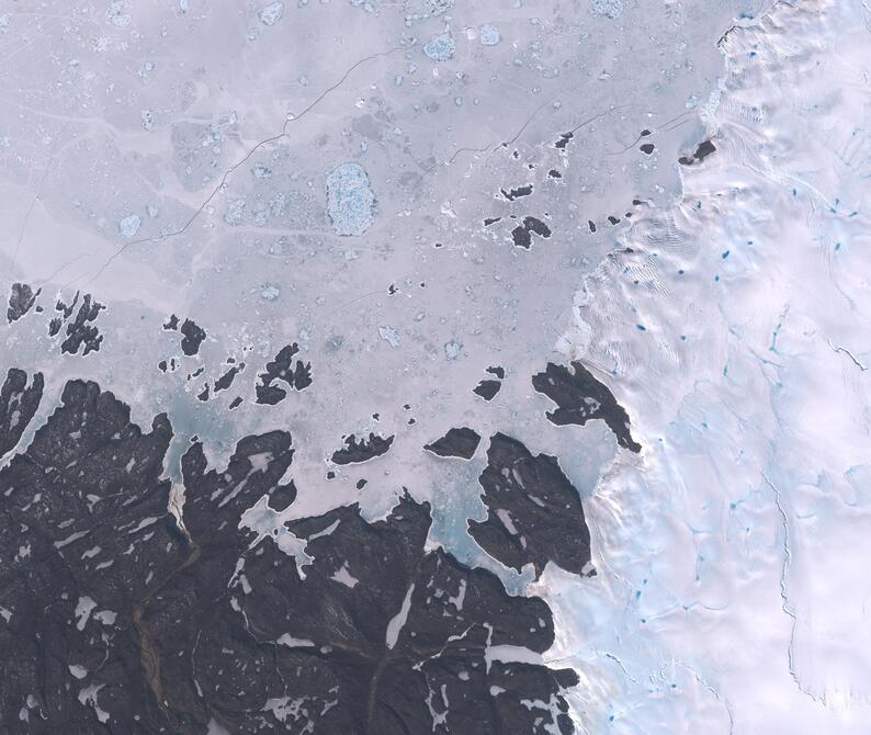 Aerial view of Humboldt Glacier - South