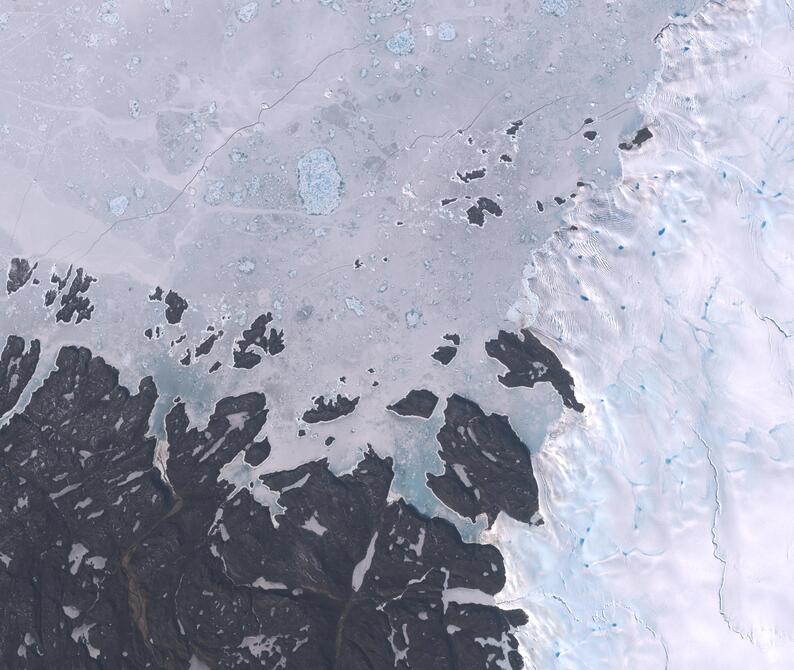 Aerial view of Humboldt Glacier - South