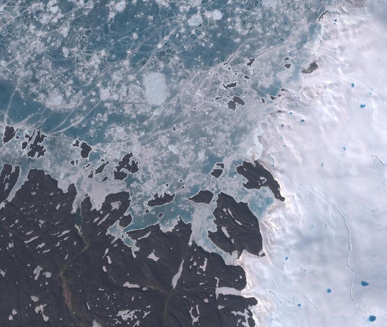 Aerial view of Humboldt Glacier - South
