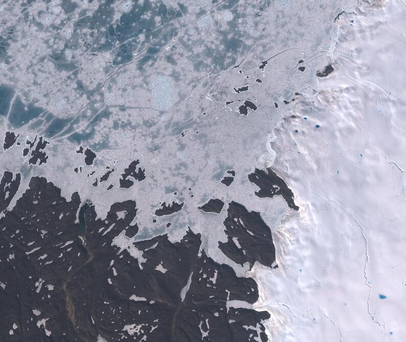 Aerial view of Humboldt Glacier - South
