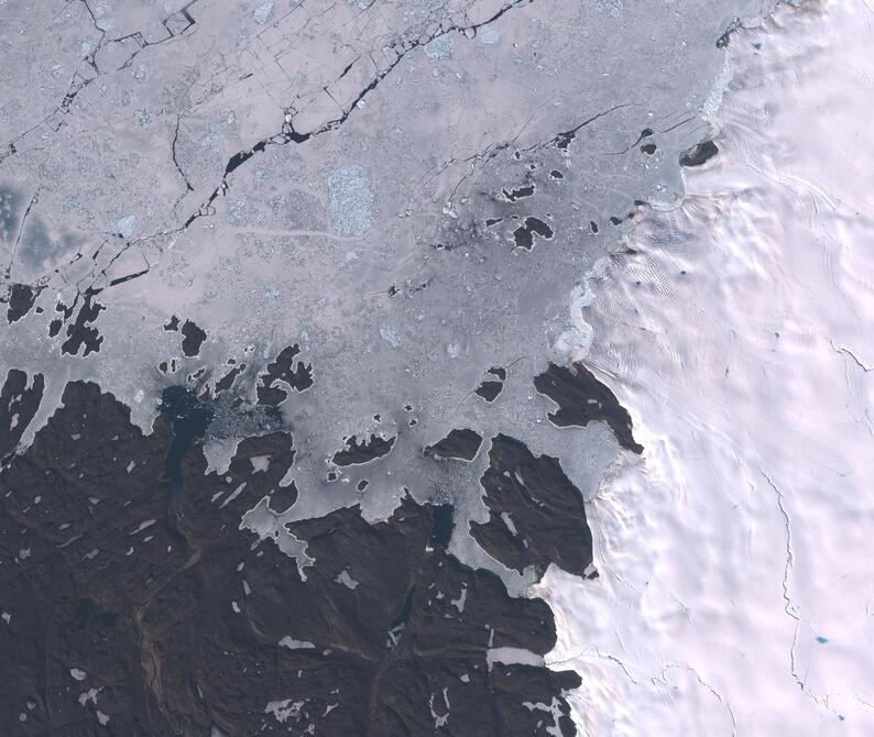 Aerial view of Humboldt Glacier - South